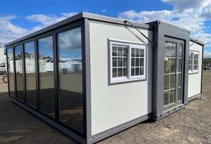 Casa Contenedor Expandible de 2 Pisos con 2 Paredes de Vidrio de Techo a Piso, Baño Privado, para Restaurante, Dormitorio, Bar, Acero, Metal, EPS, Cuadrada - Product Image 5