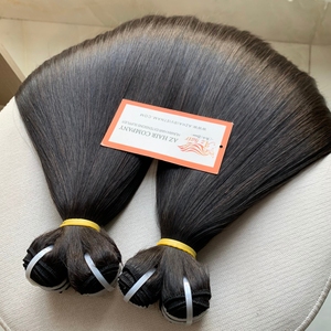 Cheveux bruts vietnamiens super doublement étirés, faisceaux de cheveux lisses de couleur naturelle à double trame, prix de gros à la machine à double trame - Product Image 2