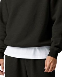 Conjunto Deportivo de Sudadera con Capucha y Pantalones Jogger de Pierna Recta para Hombre, de Forro Polar Negro, Informal de Invierno, Sudadera con Capucha y Pantalones Deportivos para Hombre - Product Image 6
