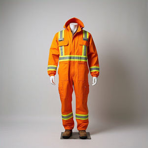 Vente en gros OEM Combinaison réfléchissante de sécurité routière haute visibilité personnalisée Vêtements de travail de construction Vêtements Frc Combinaison ignifuge - Product Image 2