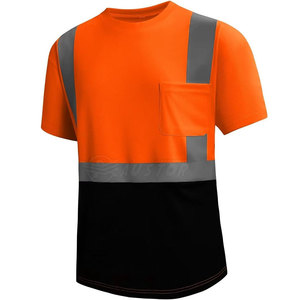 T-shirt de sécurité réfléchissant à manches courtes, dernière conception d'usine, haute visibilité, vêtements de travail de sécurité, coton certifié EN - Product Image 1