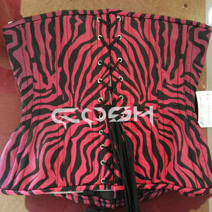 Corset imprimé zèbre multicolore avec fermeture à boucle avant - Product Image 6