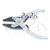Pince à bec plat en acier au carbone de 125mm avec mâchoires dentelées sans ressort pour bijoux montre optique pliage emballage bricolage utilisation