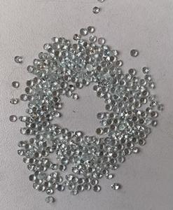Cuentas sueltas de corte brillante redondo de Aguamarina natural 2mm IN;27243 Fabricación de joyas - Product Image 1