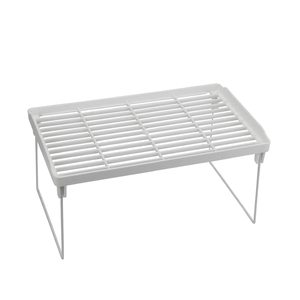 Organizer da cucina bianco 38X23.5X17.5 cm salvaspazio ripiano impilabile per un'organizzazione efficiente di spezie e piatti - Product Image 1