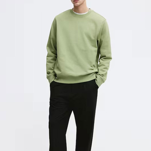 เสื้อสเวตเตอร์ผ้าฝ้ายสำหรับผู้ชายเสื้อสเวตเตอร์แบบสวมหัวคอกลมพิมพ์ลายออกแบบได้ตามต้องการ300GSM - Product Image 6