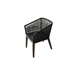 Chaise d'hôtel moderne en rotin avec pieds coniques, dossier ouvert, style contemporain, mobilier d'intérieur, usage commercial durable - Product Image 4