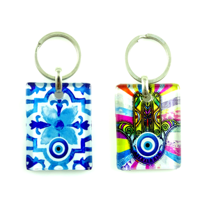 Llavero de Cristal con Ojo Turco Moderno DAFNI BIG PAZAR - Regalo Promocional Novedoso - Product Image 2