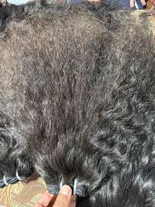 Extensiones de cabello humano de la India, extensiones de cabello natural virgen natural y rizado, cutícula alineada, precios al por mayor - Product Image 5