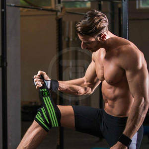 Professional <b>Gym</b> Knee <b>Wraps</b> Strength Training Fitness Knee <b>Wraps</b> Custom Weightlifting Knee <b>Wraps</b> - Product Image 5