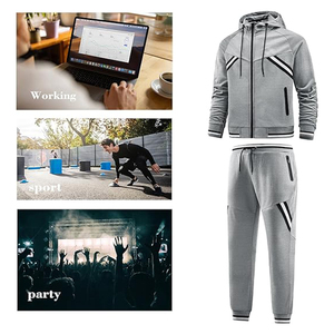 Chándal de alta calidad hecho de Material de algodón 100% transpirable de secado rápido a prueba de viento para hombres gimnasio ejercicio y entrenamiento chándal - Product Image 5