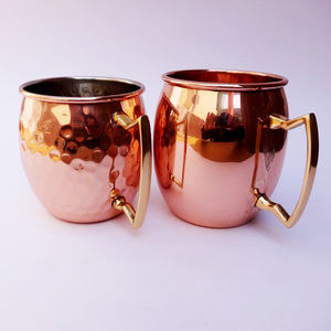 Vente chaude artisanat indien avec des prix bas cuivre plaine tasse polonais pour l'eau potable de haute qualité et pour les cadeaux - Product Image 6