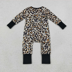 Mameluco de Bebé con Estampado de Leopardo, Sin Mangas, Cierre de Cremallera, Tejido Suave y Transpirable de Seda de Leche/Algodón, para Bebés y Niños Pequeños, Traje de Verano - Product Image 2