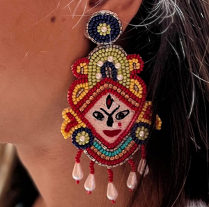 Pendientes de Cuentas de Flores, Pendientes Personalizados con Múltiples Cuentas, Joyería Festiva para Mujer al Mejor Precio, Pendientes de Cuentas - Product Image 3