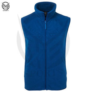 Winter Warm Unlined Sleeveless Full Zipper Stand Collar Customized Material Outdoor Wear Polar <b>Fleece</b> <b>Vest</b> For <b>Men</b> - Product Image 4
