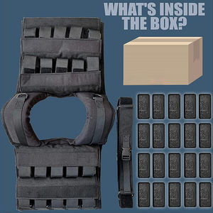 Hot Selling <b>10kg</b> 20kg 30kg Adjustable Heavy <b>Weighted</b> <b>Vest</b> for Men Tactical Workout Weight <b>Vest</b> Plate Carrier Weight Loading <b>Vest</b> - Product Image 2