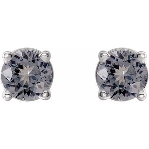 4-Prong Lightweight White Gold <b>Stud</b> Earrings Trendy Ball Garnet Amethyst Diamond Sapphire <b>Emerald</b> Zircon Engagement Party - Product Image 2