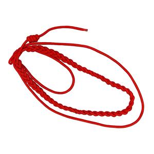 Aiguillette de la Légion d'Honneur française, rouge, avec fils dorés et argentés, design torsadé et tressé, avec boucle de fixation - Product Image 1