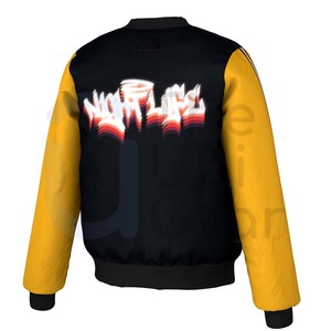 Chaqueta de bombardero de alta calidad para hombre, estilo callejero, nuevo diseño, cremallera completa, cuello levantado, ropa de invierno, bordado frontal, servicio OEM - Product Image 5