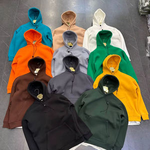 Sweat-shirt à capuche basique pour homme, manches longues, pull décontracté en jersey de coton, impression numérique DIY, écologique, teinture unie, collection automne - Product Image 1