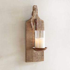 Cozy Wooden Candle <b>Sconces</b> Rustic <b>Wall</b> Mounted Elegant Handmade Decorative Stylish Romantic Ambient <b>Lighting</b> - Product Image 3