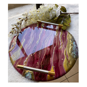 ถาดเสิร์ฟทำจากเรซินอีพ็อกซี่สำหรับบ้านและห้องครัวถาดเสิร์ฟเครื่องใช้บนโต๊ะในบ้านร้านอาหารโรงแรม - Product Image 4