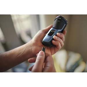 Afeitadora Eléctrica Recargable Húmeda/Seca, Recortadora de Triple Cuchilla, Afeitadora Rotatoria Inalámbrica, Impermeable IPX7, Bolsa de Almacenamiento de Repuesto - Product Image 3