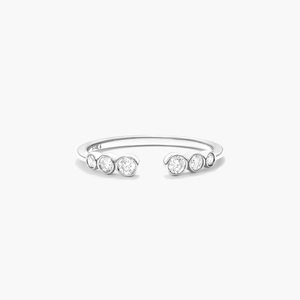 Romamtic Round Shape Lab Grown Diamond <b>Dainty</b> Band <b>Ring</b> 10K Yellow Gold Elegant and Modern Design For Daily Wear Gift For Woman - Product Image 4