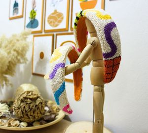 Wholesale SAMI HANDICRAFT Handmade Lightweight Fashion <b>Beaded</b> <b>Headbands</b> Customized Patches Sticker Knotted Seed Hairbands for - Product Image 4