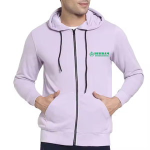 100% Cotton Zipper Hoodie Street 2026 Low MOQ Custom Hoodie Solid Plain Color Casual Wear Hoody for Man 100% Cotton - Product Image 2