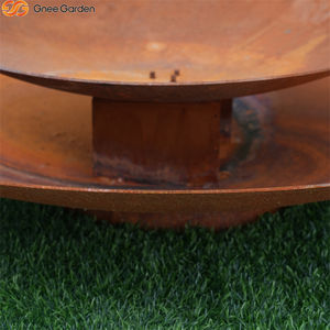 Fuente de Agua Redonda de Acero Corten Rojo Oxidado, Resistente a la Intemperie, Decoración de Jardín para Interiores y Exteriores - Product Image 5