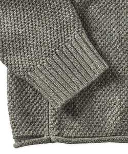 Suéter de punto de algodón con capucha de peso pesado para hombres Ecológico a prueba de viento con diseño de cremallera Suéter transpirable - Product Image 4