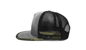 Sombrero hecho en Vietnam, sombrero de camionero de malla de pana de 5 paneles con ala plana personalizado OEM, estilo diario clásico y elegante para adultos - Product Image 3