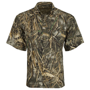 Vêtements de chasse pour hommes de haute qualité, tactiques, grande taille, respirants, tricotés, d'été, à double boutonnage, col rabattu, manches longues - Product Image 2