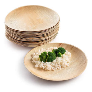 Assiettes rondes écologiques durables Vaisselle biodégradable pour les repas, les fêtes et les rassemblements quotidiens - Product Image 3