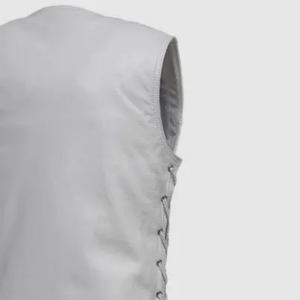 Gilet en cuir de moto de haute qualité à prix bas, logo personnalisé, léger, pour hommes, vente en gros, gilet de moto tendance - Product Image 6