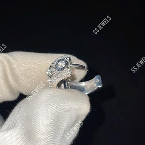 Pendientes de aro Unisex de oro sólido VVS Lab de 10K, ajuste de ilusión helada, CVD HPHT, chapado en rodio, regalo de aniversario de moda - Product Image 4