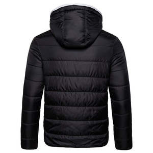 Vente de gros Streetwear matelassé à capuche matelassé hiver Veste matelassée à bulles noire chaude et imperméable à la mode pour hommes - Product Image 3
