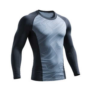 Rashguard respirant à séchage rapide BJJ MMA Compression Shirt Logo personnalisé Rashguard Bjj - Product Image 2