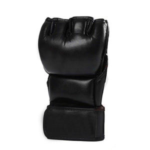 Vente en gros Gants de boxe professionnels en cuir de vachette demi-doigt MMA dernier modèle pour l'entraînement - Product Image 3