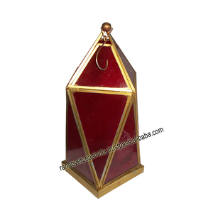 High Quality Unique Design Wedding Party Christmas Decorative Metal and <b>Glass</b> Hanging <b>Lantern</b> Available in Various Design - Product Image 1