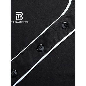 High Quality TBF-019 Men's Soccer Jersey Plus Size Breathable Polyester Quick Dry Moisture Wicking Short Sleeve Button Sports - Product Image 4