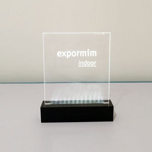 Base de señal iluminada con borde led, personalizada de fábrica, OEM, con impresión de logotipo - Product Image 1