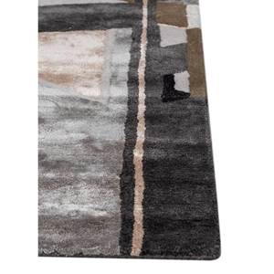 Linear Grey Black <b>Hand</b> <b>Tufted</b> Wool Viscose <b>Rug</b> Tra-13981 for Home Use-Abstract Living Room Carpet Striped Rectangle Hallway 10mm - Product Image 4