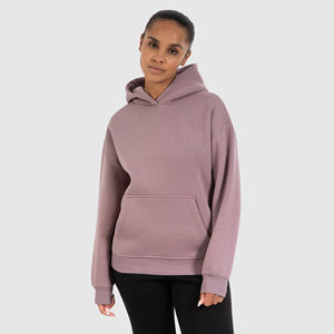 Femmes automne hiver surdimensionné polaire pull vêtements d'extérieur décontractés à capuche imprimé lavé Technique grande taille plaine sweat à capuche - Product Image 1