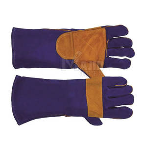 Gants de soudage professionnels résistants à la chaleur, gants de travail en cuir pour la construction industrielle, gants de soudage résistants à la chaleur - Product Image 3
