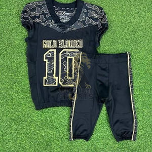 Vente en gros d'uniformes de football portugais cousus sur le dessus, uniforme de football américain unisexe de meilleure qualité - Product Image 3