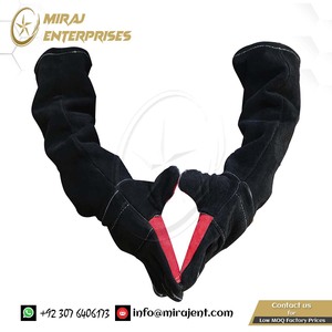 Guantes de cuero con logotipo personalizado resistentes al calor y al fuego para soldar, guantes a prueba de mordeduras para manejo de animales, guantes para manejo de mascotas Tig Mig Bird Snake - Product Image 2