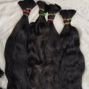 Extensions de cheveux humains naturels purs et originaux pour un donneur unique Vente à chaud de cheveux non tissés en vrac d'Inde Cheveux humains bruts à tête unique - Product Image 1