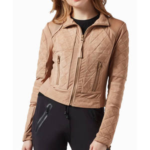 Veste en cuir suédé pour femmes, manteau de motard élégant et ajusté, vêtements d'extérieur décontractés, veste de moto vintage souple en faux daim pour femmes - Product Image 4